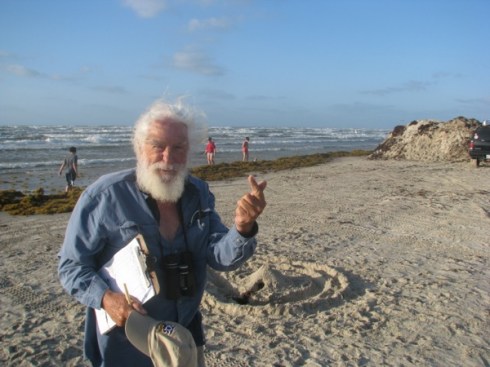 Tony leaves vehicle for one of his periodic measurements.